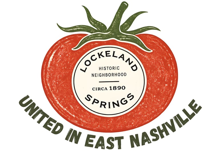 The current Lockeland Springs tomato flag, united in East Nashville